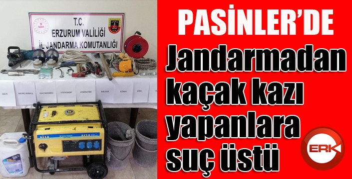 Jandarmadan kaçak kazı yapanlara suçüstü