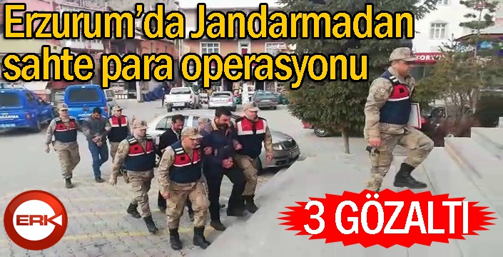 Jandarmadan sahte para operasyonu: 3 gözaltı