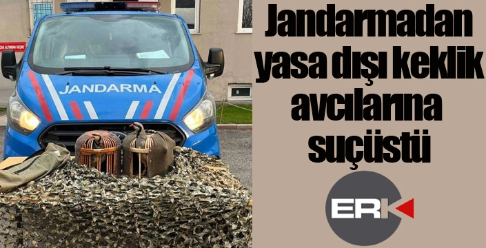 Jandarmadan yasa dışı keklik avcılarına suçüstü