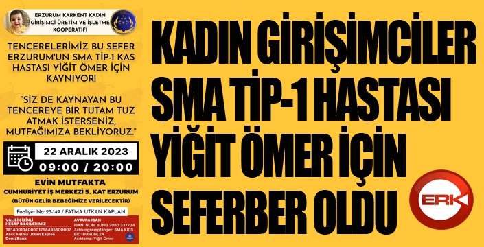 Kadın girişimciler SMA hastası Yiğit Ömer için seferber oldu.