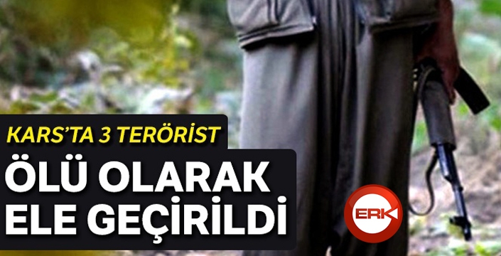 Kağızman'da 3 PKK'lı terörist ölü olarak ele geçirildi