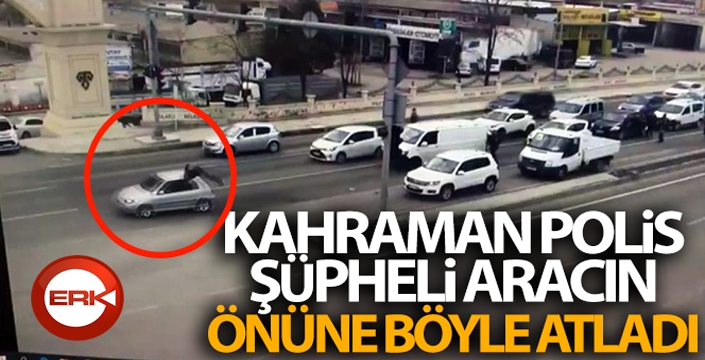 Kahraman polise durdurmaya çalıştığı araç çarptı