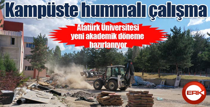 Kampüste yapım onarım işleri tüm hızıyla sürüyor