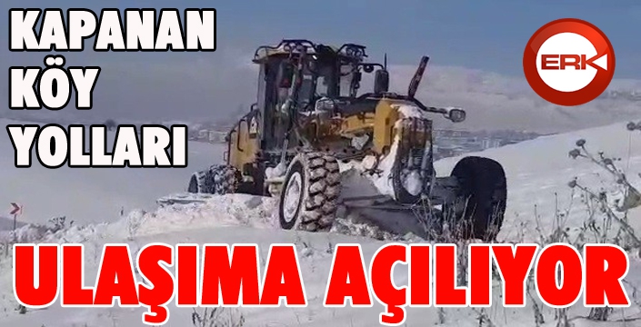 Kapanan köy yolları ulaşıma açılıyor