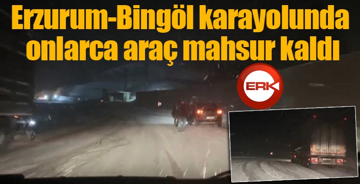 Kar bir anda bastırdı, onlarca araç yollarda mahsur kaldı