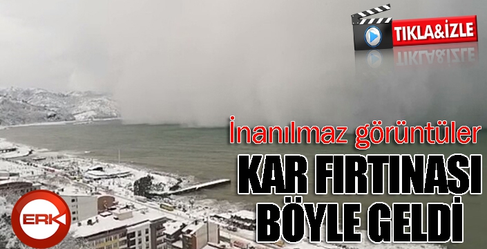 Kar fırtınası böyle geldi