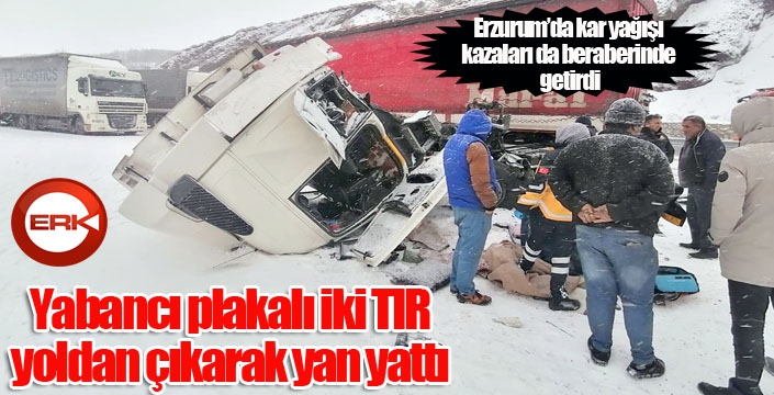 Kar yağışı trafik kazalarına neden oldu