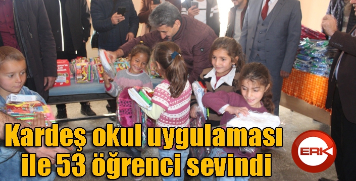 Kardeş okul uygulaması ile 53 öğrenci sevindi