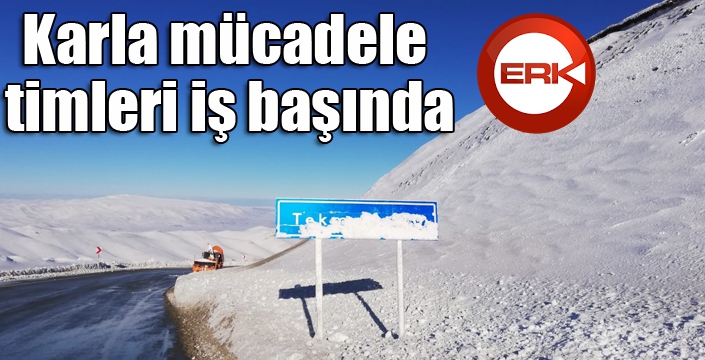 Karla mücadele timleri iş başında