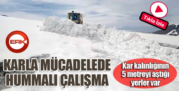 Karla mücadelede hummalı çalışma...