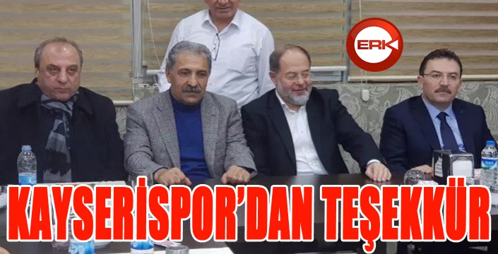 Kayserispor'dan Erzurumlular'a teşekkür 