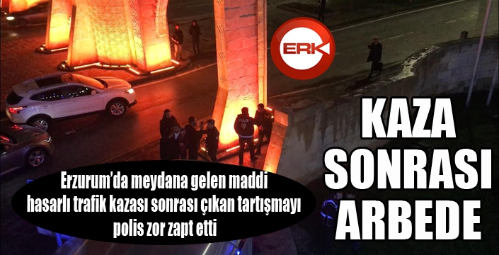 Kaza yapan sürücünün yakınları zor zapt edildi