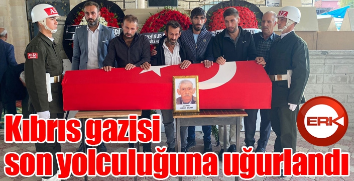 Kıbrıs gazisi son yolculuğuna uğurlandı