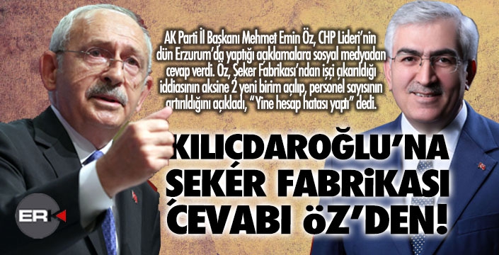 Kılıçdaroğlu'na, Başkan Öz'den cevap... 