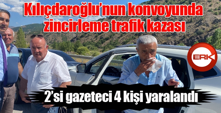 Kılıçdaroğlu’nun konvoyunda zincirleme trafik kazası: 4 yaralı