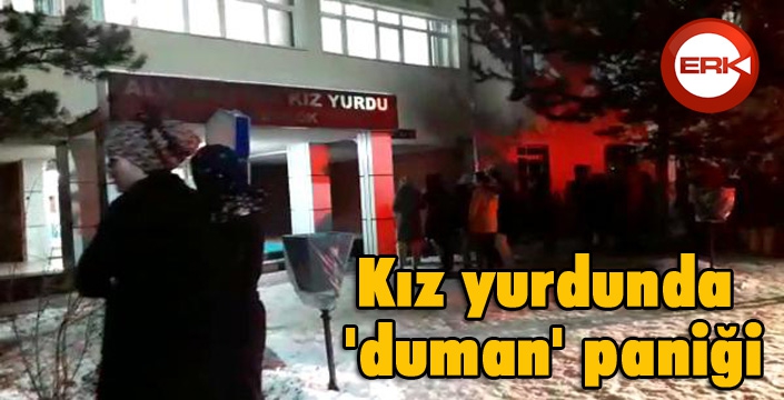 Kız yurdunda 'duman' paniği