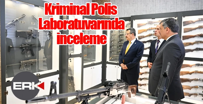 Kriminal Polis Laboratuvarında inceleme...