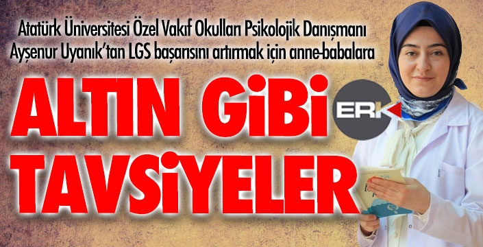 LGS öncesinde altın tavsiyeler