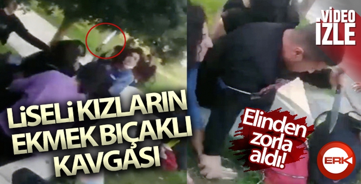 Liseli kızların kavgası böyle görüntülendi