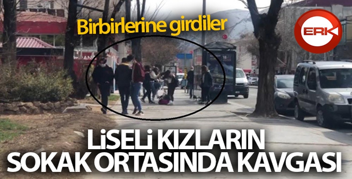 Liseli kızların kavgası kameralara yansıdı...