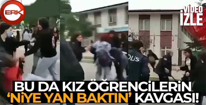 liseli kızların meydan savaşı kameraya böyle yansıdı