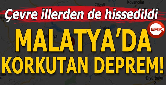 Malatya'da 5.0 büyüklüğünde deprem