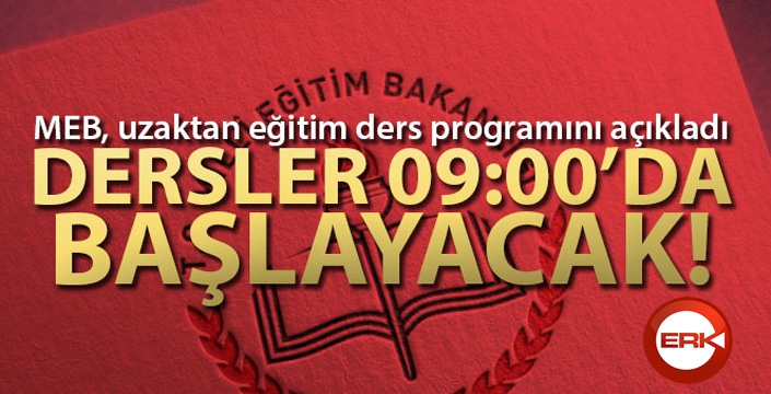 MEB, uzaktan eğitim ders programını açıkladı