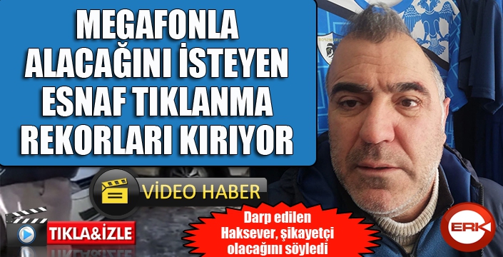 Megafonla alacağını istedi...