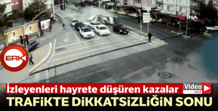 Mobese kameralarına yansıyan kazalar, 'bu kadar da olmaz' dedirtti