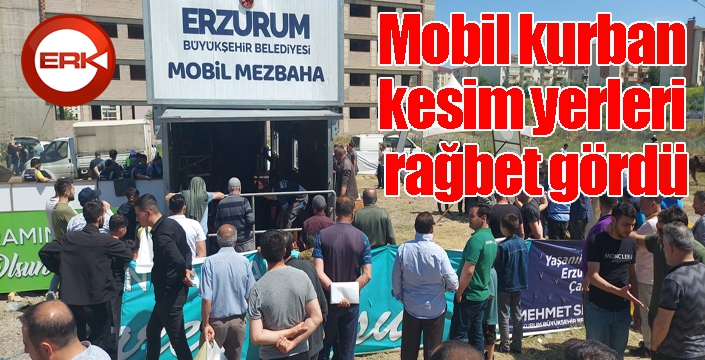 Mobil kurban kesim yerleri rağbet gördü