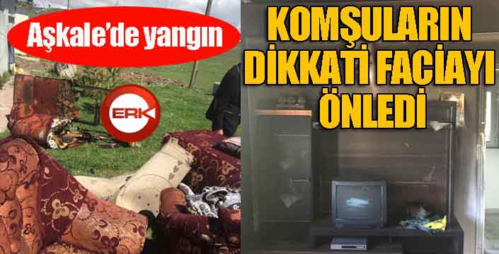 Mum evi yaktı, komşuların dikkati faciayı önledi