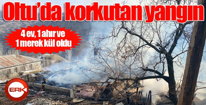 Oltu’da korkutan yangın