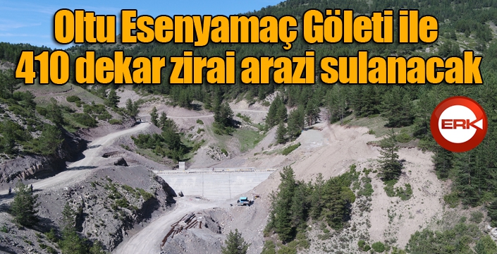 Oltu Esenyamaç Göleti ile 410 dekar zirai arazi sulanacak