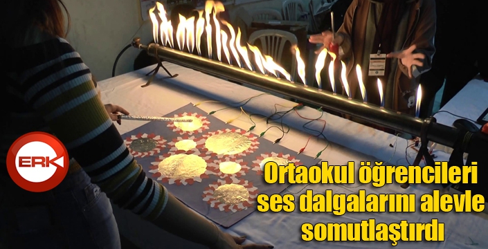 Ortaokul öğrencileri ses dalgalarını alevle somutlaştırdılar