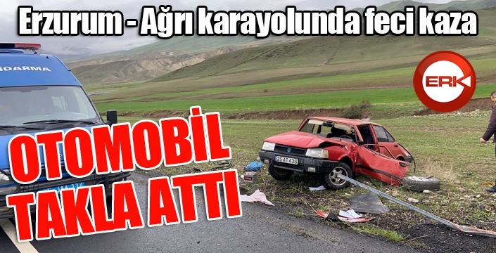 Otomobil takla attı: 1 yaralı...