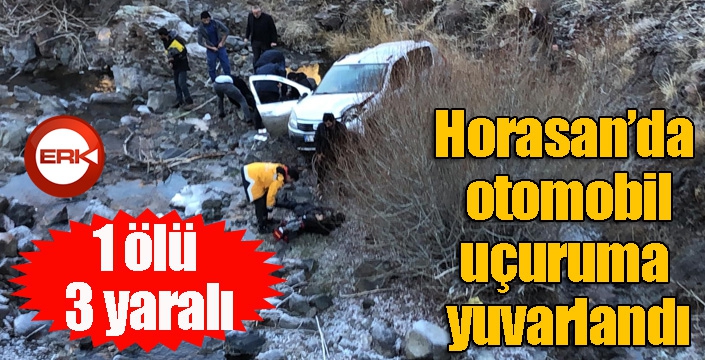 Otomobil uçuruma yuvarlandı: 1 ölü 3 yaralı