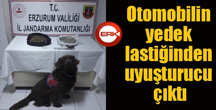 Otomobilin yedek lastiğinden uyuşturucu çıktı