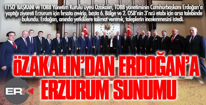 Özakalın'dan Cumhurbaşkanı Erdoğan'a Erzurum sunumu... 