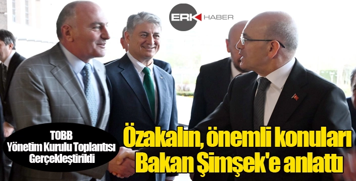 Özakalın önemli konuları, Bakan Şimşek'e anlattı