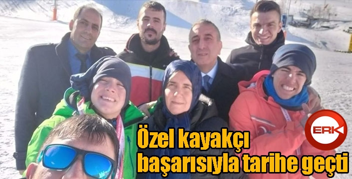 Özel kayakçı başarısıyla tarihe geçti