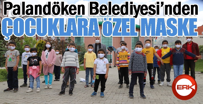 Palandöken Belediyesi çocuklara özel maske üretti