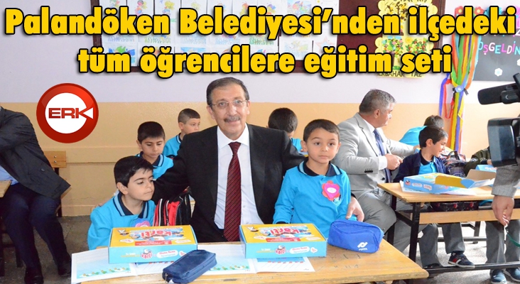 Palandöken Belediyesi’nden ilçedeki tüm öğrencilere eğitim seti