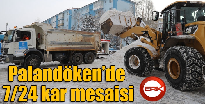 Palandöken’de 7/24 kar mesaisi