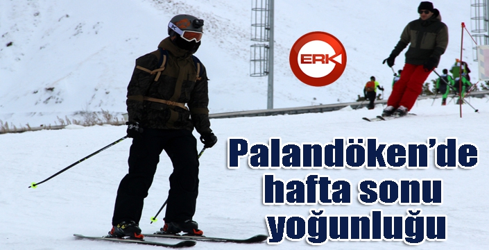 Palandöken’de hafta sonu yoğunluğu