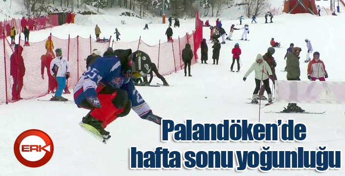 Palandöken’de hafta sonu yoğunluğu