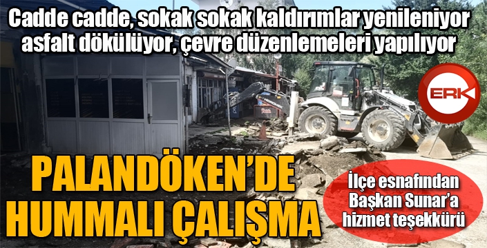 Palandöken'de hummalı çalışma...