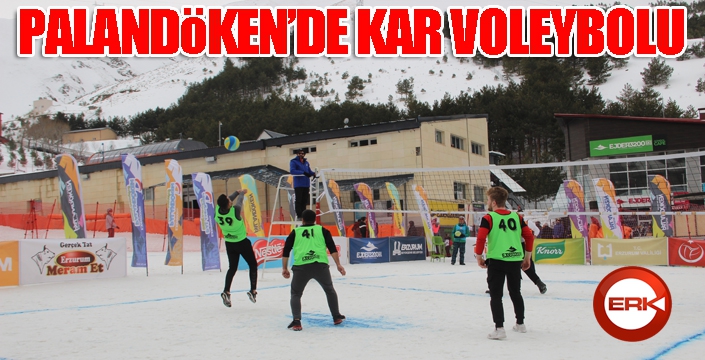 Palandöken’de kar voleybolu heyecanı