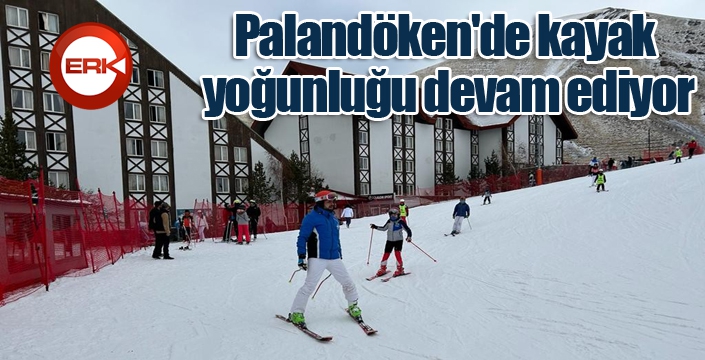 Palandöken'de kayak yoğunluğu devam ediyor