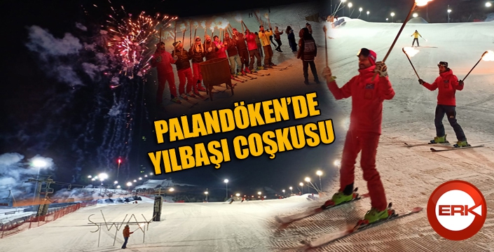 Palandöken’de meşaleli yılbaşı coşkusu