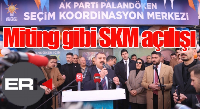 Palandöken’de miting gibi SKM açılışı